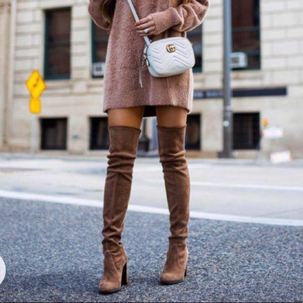 Stuart weitzman Tan over the knee highland boots